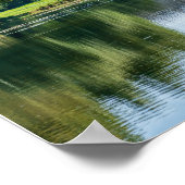 Chateau de Chantilly und Reflexion in einem Teich Poster (Ecke)
