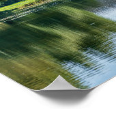 Chateau de Chantilly und Reflexion in einem Teich Poster (Ecke)