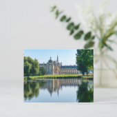 Chateau de Chantilly und Reflexion in einem Teich Postkarte (Stehend Vorderseite)