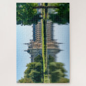 Chateau de Chantilly und Reflexion in einem Teich Puzzle (Vertikal)
