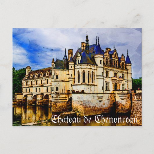 Chateau de Chenonceau Frankreich. Postkarte (Vorderseite)