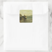 Chateau de Chillon, 1874 Quadratischer Aufkleber (Tasche)