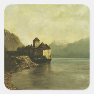 Chateau de Chillon, 1874 Quadratischer Aufkleber