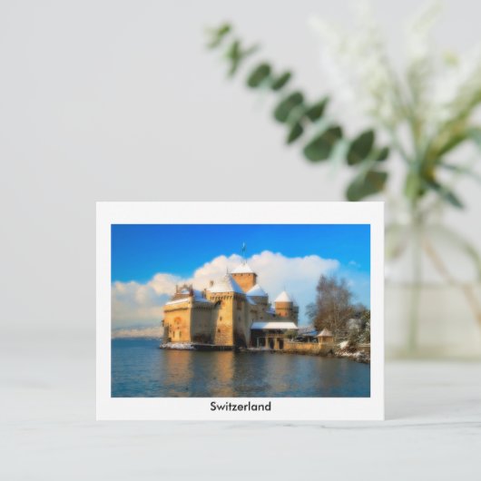 Chateau De Chillon Postkarte (Stehend Vorderseite)