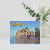 Chateau de Chillon, Schweiz Postkarte (Stehend Vorderseite)