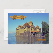 Chateau de Chillon, Schweiz Postkarte (Vorne/Hinten)