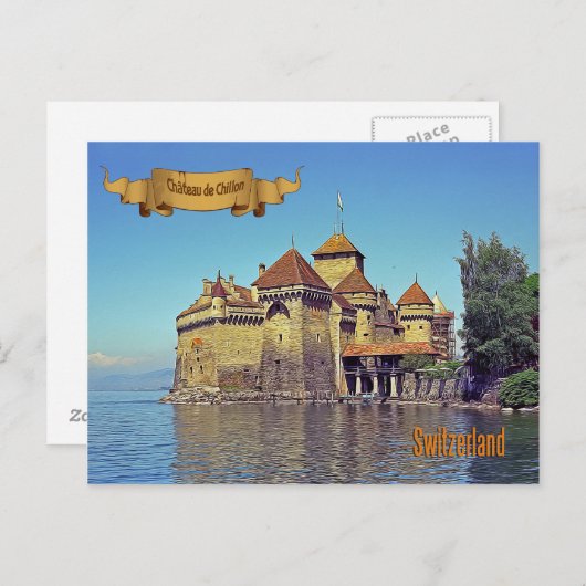 Chateau de Chillon, Schweiz Postkarte (Vorne/Hinten)