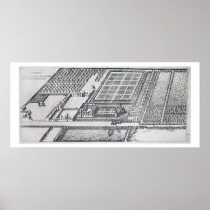 Chateau de Dampierre, Ansicht des Anwesens, von Poster