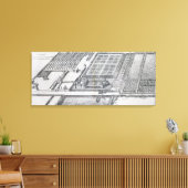 Chateau de Dampierre, Aussicht auf das Anwesen, vo Leinwanddruck (Insitu (Wohnzimmer))