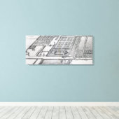 Chateau de Dampierre, Aussicht auf das Anwesen, vo Leinwanddruck (Insitu (Holzboden))