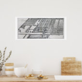 Chateau de Dampierre, Aussicht auf das Anwesen, vo Poster (Küche)