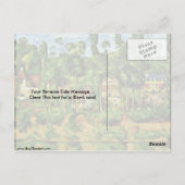 Chateau de Medan von Paul Cezanne Postkarte (Rückseite)