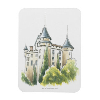 Chateau de Mercues, Frankreich Magnet