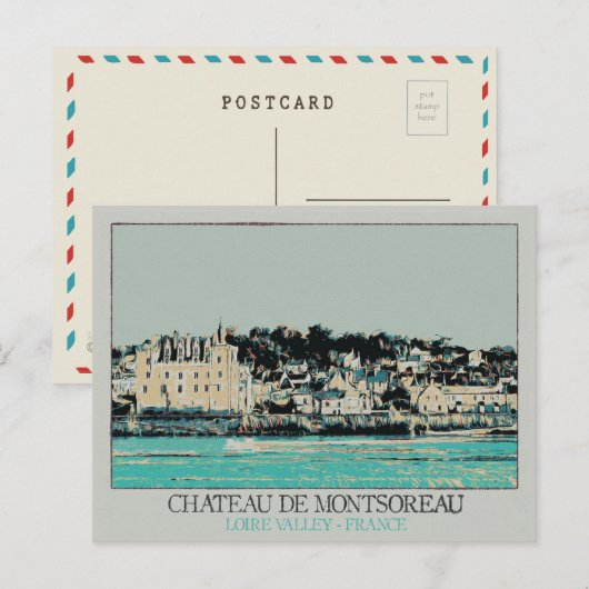 Château de Montsoreau im Loire-Tal, Frankreich Postkarte (Vorne/Hinten)