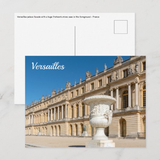 Chateau de Versailles Fassade - Frankreich Postkarte (Vorne/Hinten)