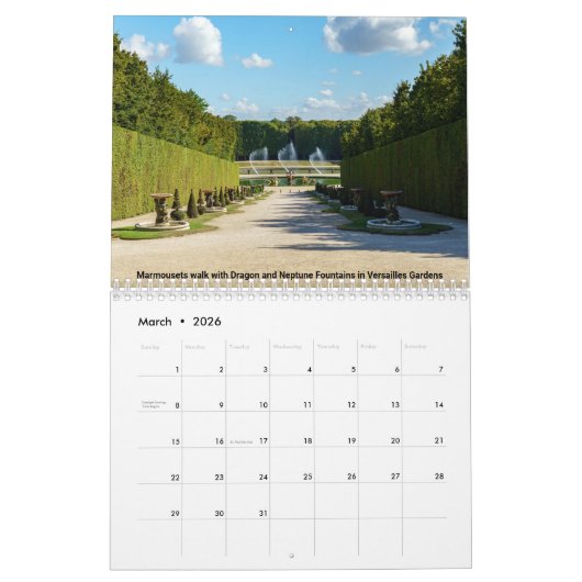 Chateau de Versailles Kalender (Mär 2026)