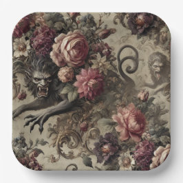 Château des Loups - Gotisches Barock Werewolf Pill Pappteller