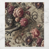 Château des Loups - Gotisches Barock Werewolf Pill Weinetikett (Einzelnes Label)