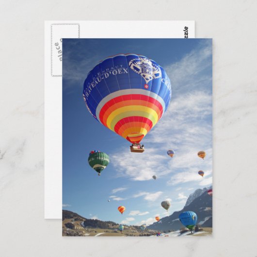 Château d'Oex Postkarte (Vorne/Hinten)