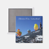 Chateau d'Oex, Schweiz Magnet (Vorderseite/Rückseite)