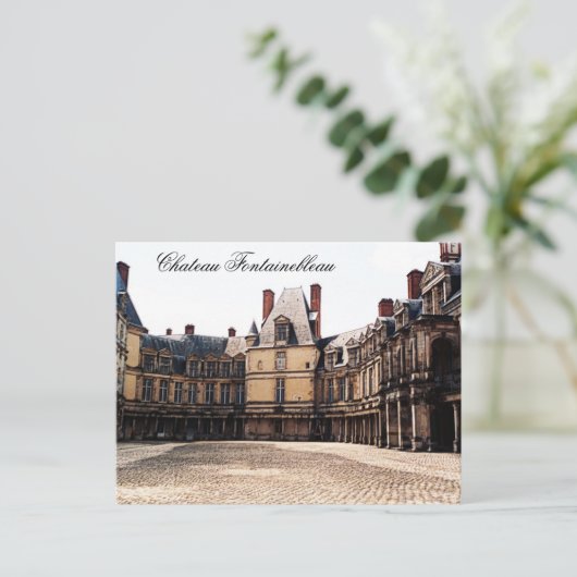 Chateau Fontainebleau, Frankreich Postkarte (Stehend Vorderseite)