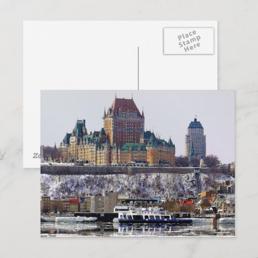 Château Frontenac Postkarte (Vorne/Hinten)