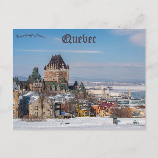 Chateau Frontenac Quebec City Quebec Postkarte (Vorderseite)