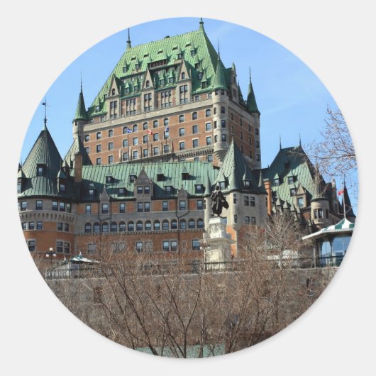 Château Frontenac, Québec, Kanada Runder Aufkleber (Vorderseite)