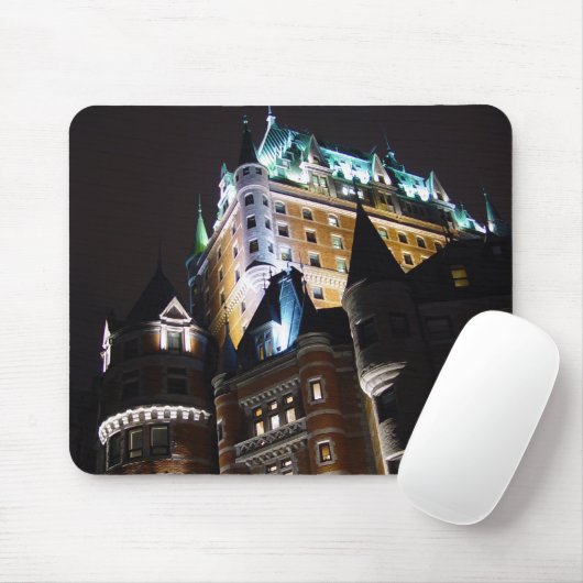Chateau Frontenac Schloss-Lit oben nachts Mousepad (Mit Mouse)