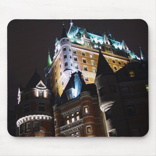 Chateau Frontenac Schloss-Lit oben nachts Mousepad (Vorne)