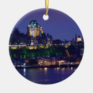 Chateau Frontenac Schloss-Nachtquebec-Verzierung Keramikornament