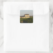 Chateau Lafleur Petrus und Weinberg, in Pomerol, Quadratischer Aufkleber (Tasche)