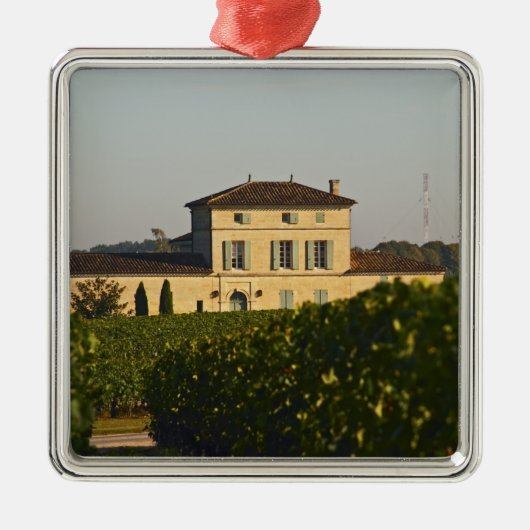 Chateau Lafleur Petrus und Weinberg, in Pomerol, Silbernes Ornament (Vorne)