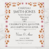Chateau Liebe Blend Personalisiert Hochzeit Weinetikett (Einzelnes Label)