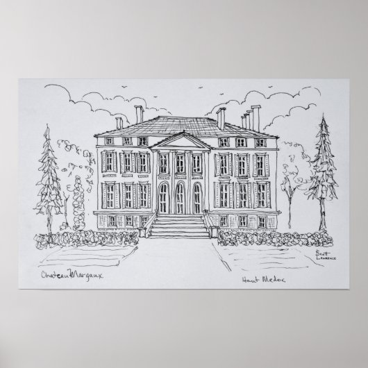 Chateau Margaux | Bordeaux, Frankreich Poster (Vorne)