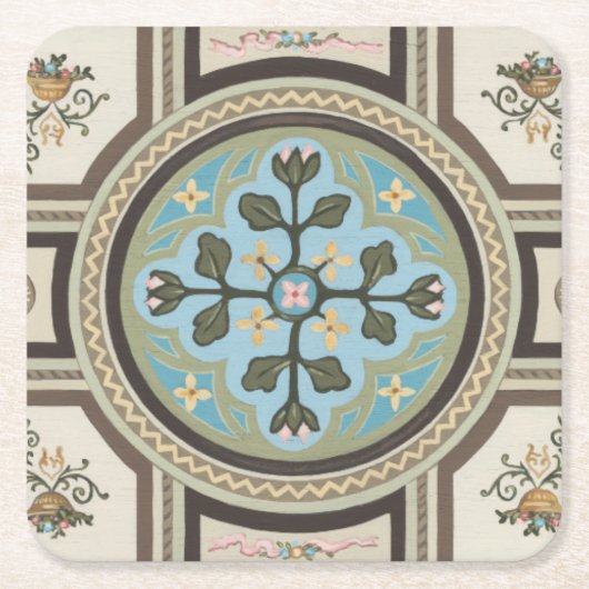 Chateau Panel II Rechteckiger Pappuntersetzer (Vorderseite)