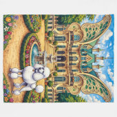 Château Papillion ,Pudel Fleecedecke (Vorderseite (Horizontal))