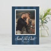 Chateau Stripe Foto Save-the-Date Save The Date (Stehend Vorderseite)