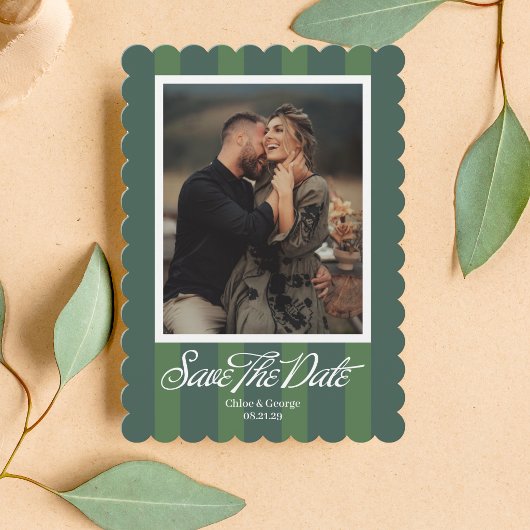 Chateau Stripe Foto Save-the-Date Save The Date