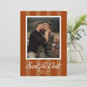 Chateau Stripe Foto Save-the-Date Save The Date (Stehend Vorderseite)