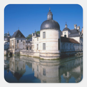 Chateau Tanlay, Tanlay, Burgund, Frankreich Quadratischer Aufkleber