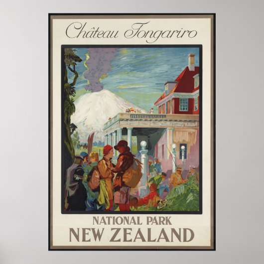 Chateau Tongariro Neuseeland Poster (Vorne)