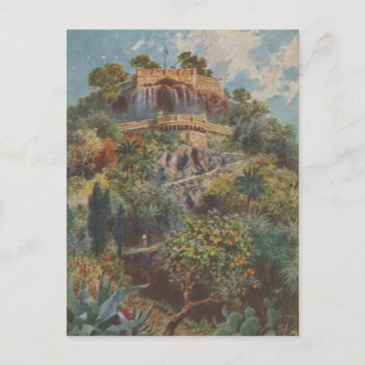 Chateau View Nice Frankreich Postkarte (Vorderseite)