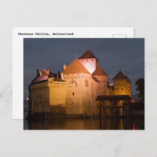 Chateaux Chillon, Schweiz Postcard Postkarte (Vorne/Hinten)