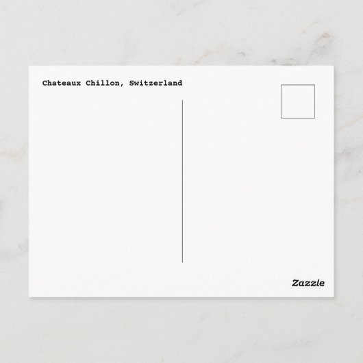 Chateaux Chillon, Schweiz Postcard Postkarte (Rückseite)
