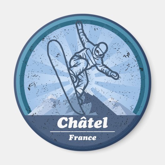 Châtel Skistation - Snowboard Magnet (Vorne)