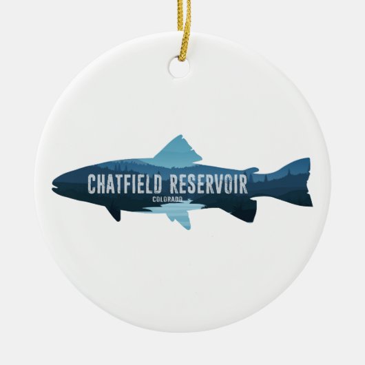 Chatfield Reservoir Colorado Fish Keramik Ornament (Vorne)