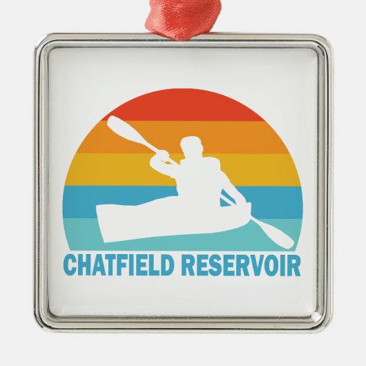 Chatfield Reservoir Colorado Kayak Ornament Aus Metall (Vorne)