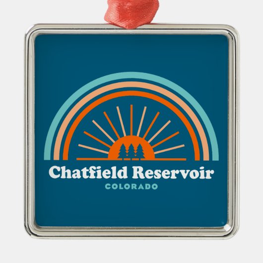 Chatfield Reservoir Colorado Rainbow Ornament Aus Metall (Vorne)