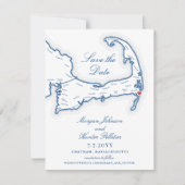 Chatham Bars in Cape Cod Wedding speichern das Dat Save The Date (Vorderseite)